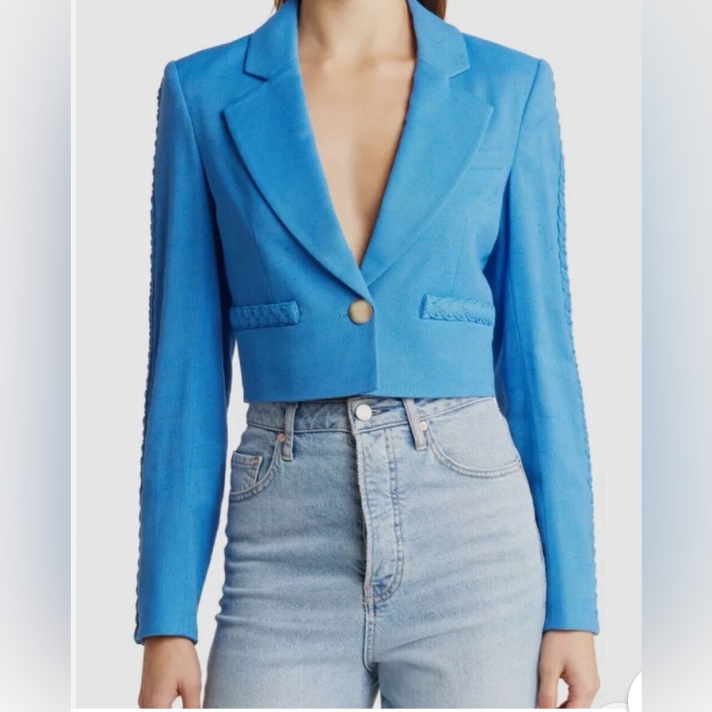 Veronica Beard Blue Cropped Jacket - image 6